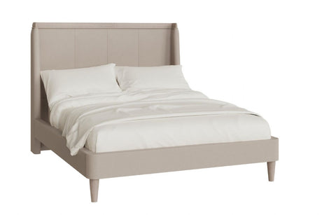 Cream Fabric 5ft King Size Bed Frame Curved Headboard