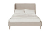 Cream Fabric 5ft King Size Bed Frame Curved Headboard