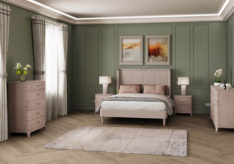 Cream Fabric 5ft King Size Bed Frame Curved Headboard