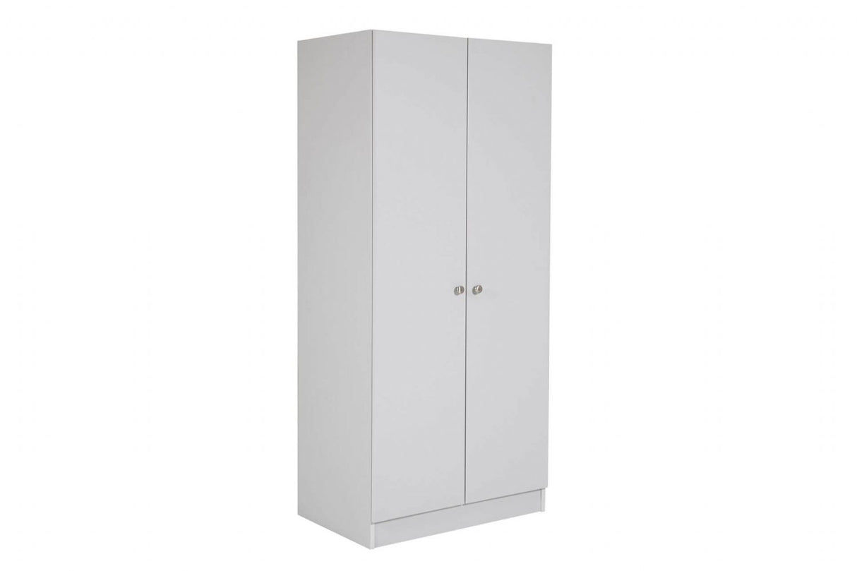 Levi Bedroom 2 Door Wardrobe Light Grey