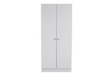Levi Bedroom 2 Door Wardrobe Light Grey