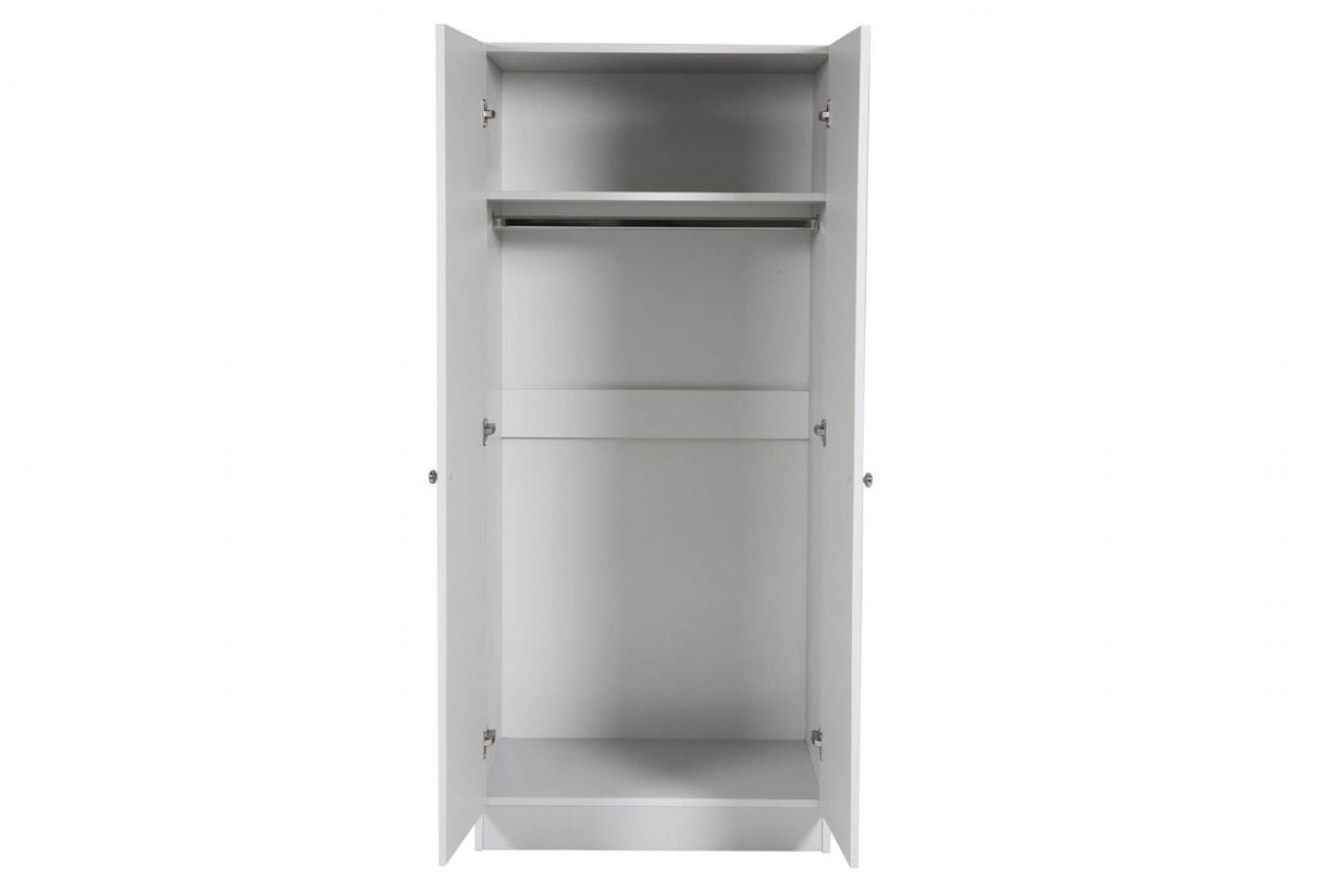 Levi Bedroom 2 Door Wardrobe Light Grey