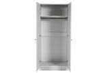 Levi Bedroom 2 Door Wardrobe Light Grey