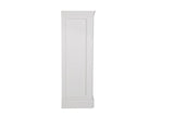White Decorative Moulding Tall 5 Drawer Chest with Silver Handles