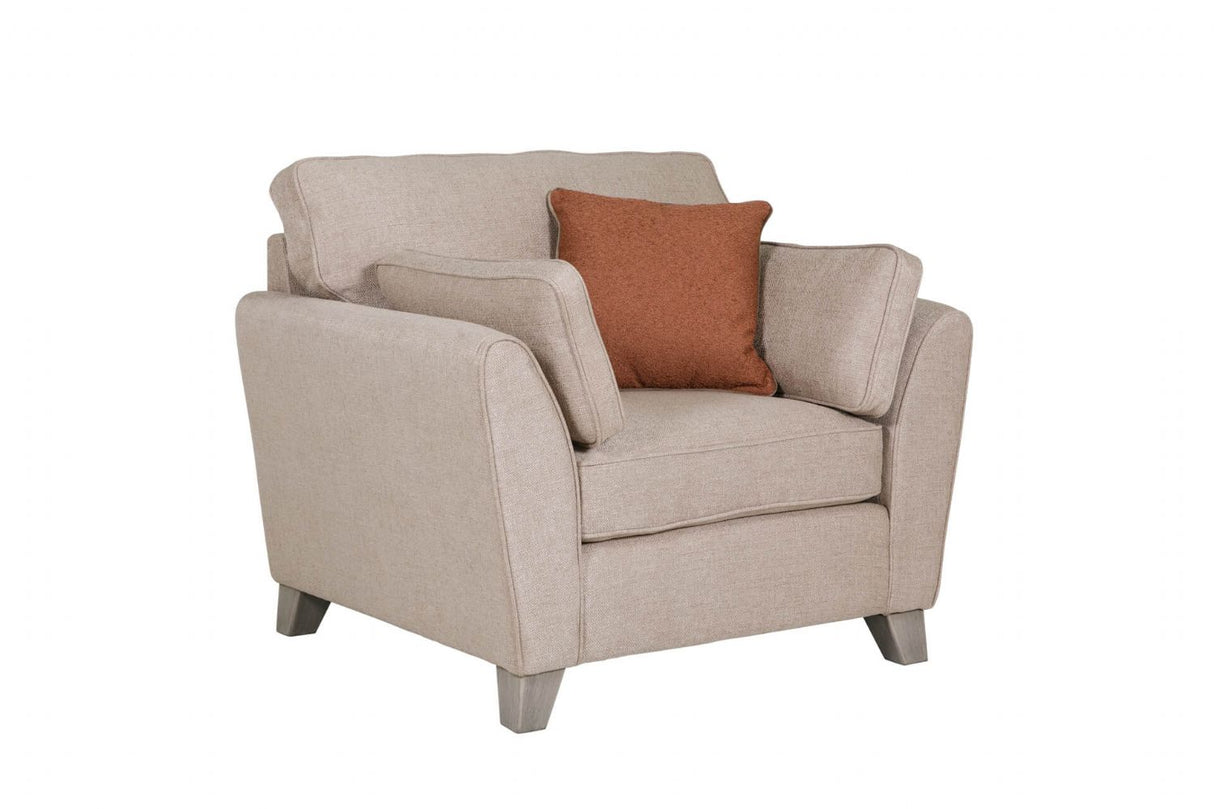Biscuit Velvet Fabric Standard Back Occasional Armchair