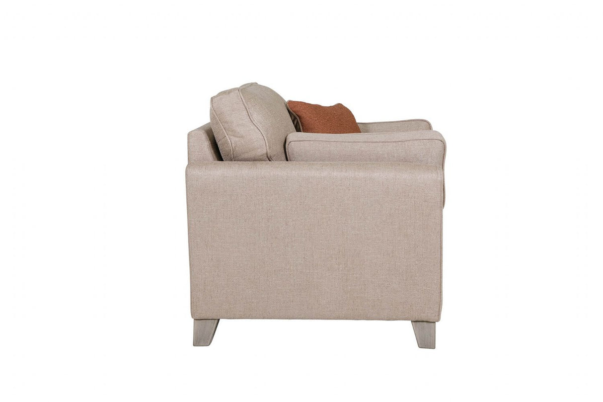 Biscuit Velvet Fabric Standard Back Occasional Armchair
