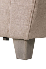 Taupe Fabric Upholstered 2 Seater Sofa and Limed Oak Legs