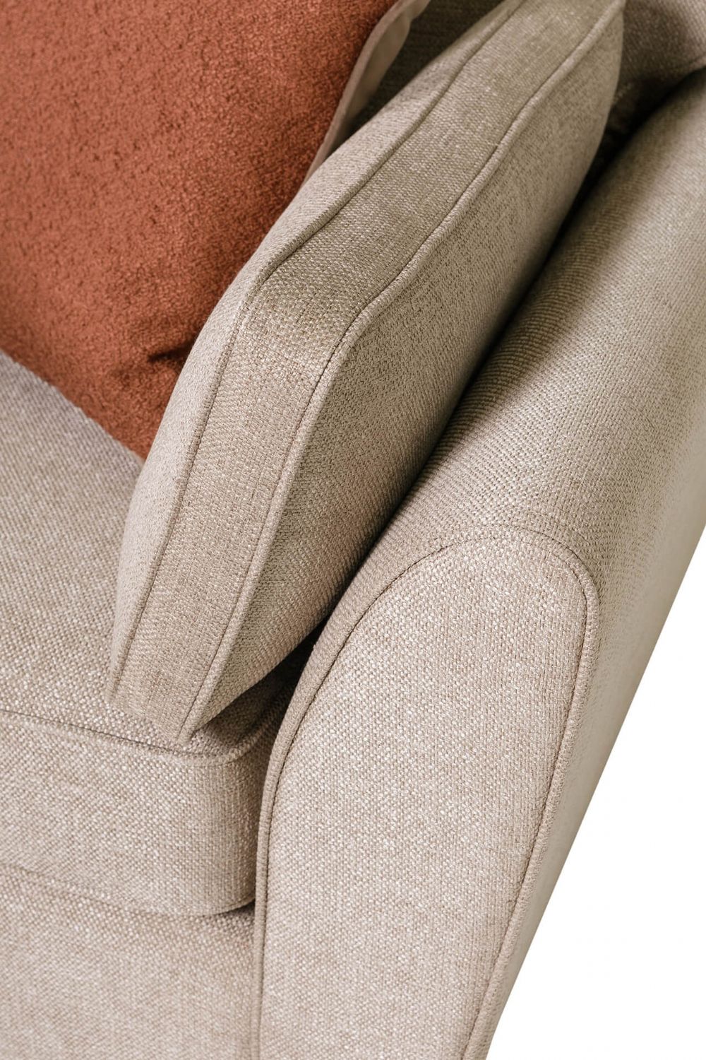 Biscuit Velvet Fabric Standard Back Occasional Armchair