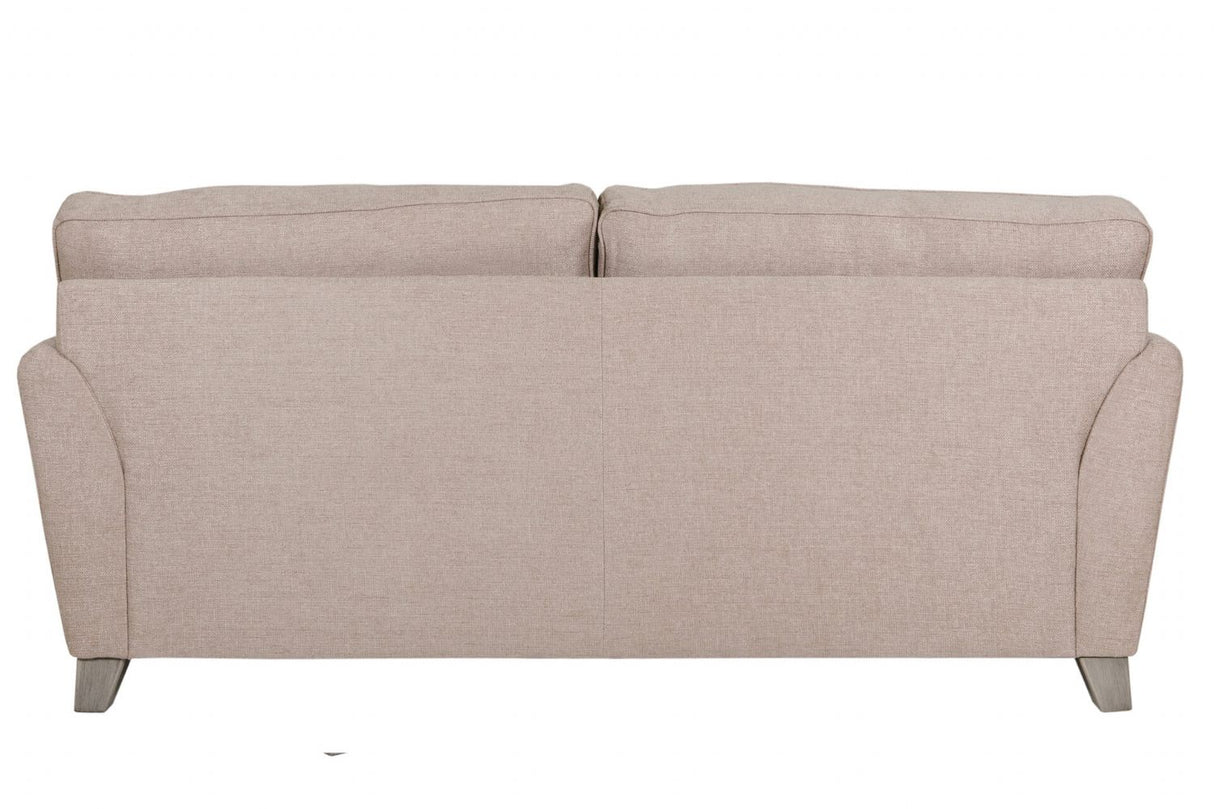 Biscuit Fabric 3 Seater Standard Back Sofa