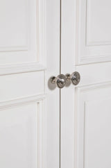 Tall Bone White 3 Door 2 Drawer Triple Wardrobe