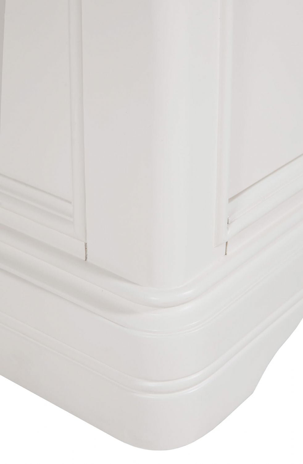 Tall Bone White 2 Door 1 Drawer Double Wardrobe