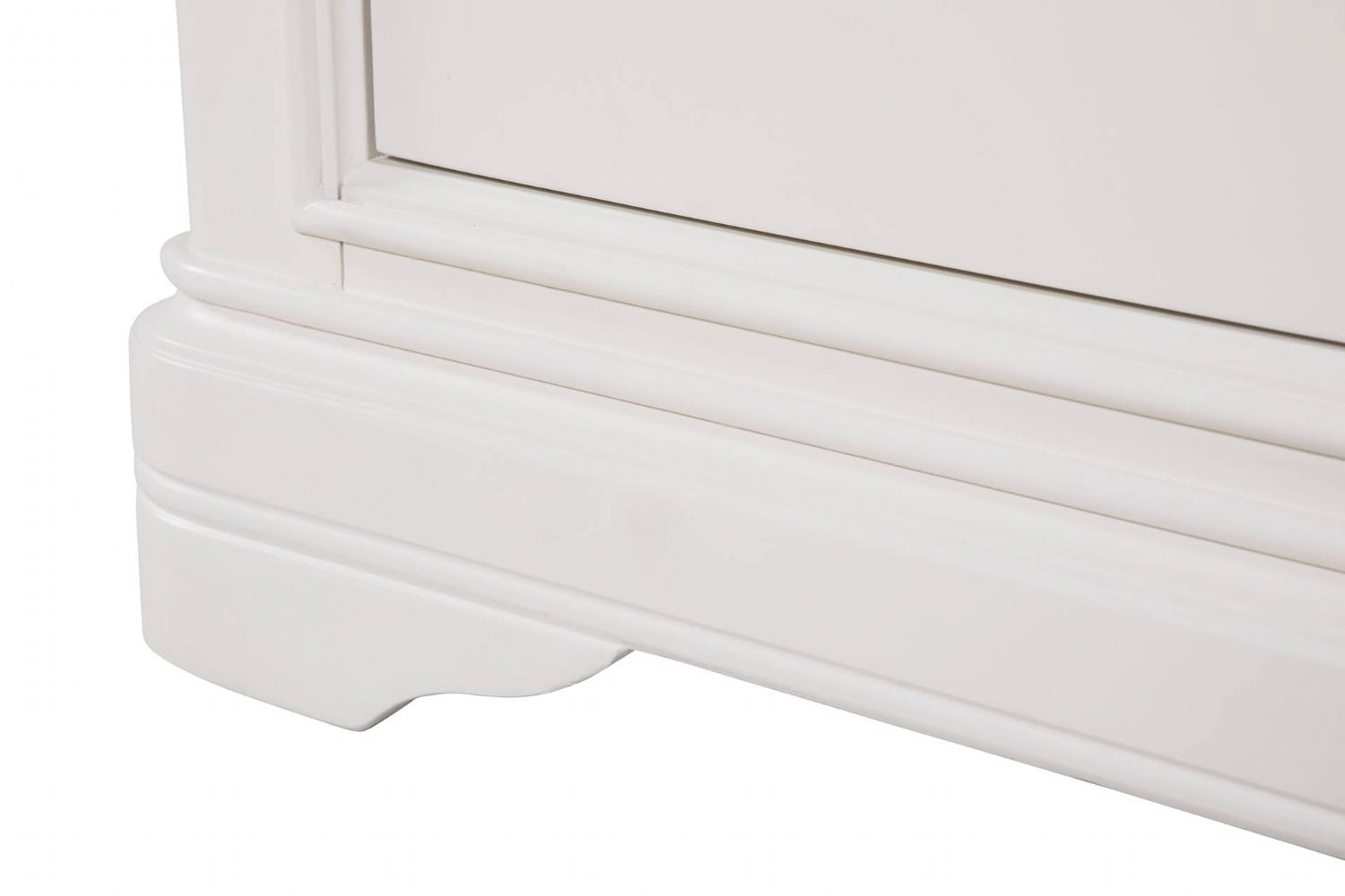 Tall Bone White 3 Door 2 Drawer Triple Wardrobe