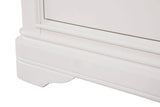 Tall Bone White 2 Door 1 Drawer Double Wardrobe