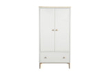 Taupe Cashmere Oak 2 Door 1 Drawer Wardrobe with Hanging Rail