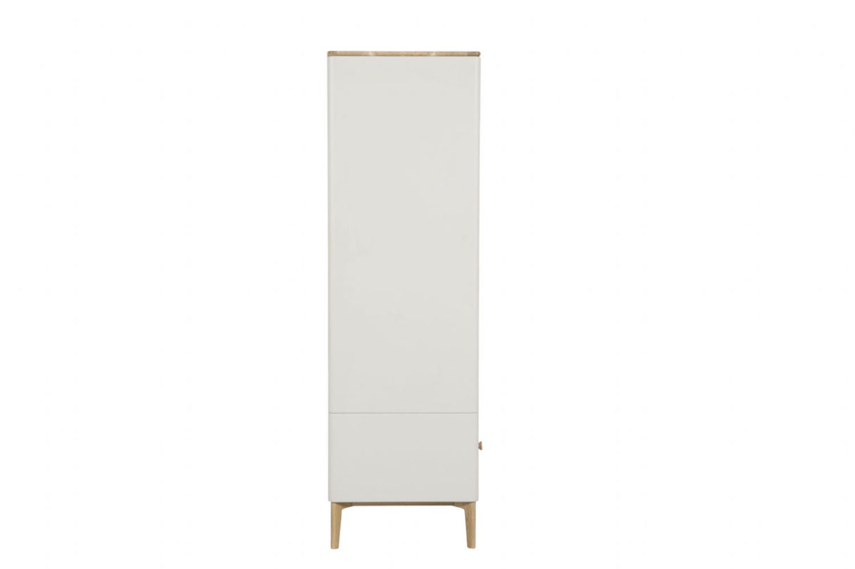 Taupe Cashmere Oak 2 Door 1 Drawer Wardrobe with Hanging Rail