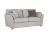 Light Grey Fabric 3 Seater Compact Sofa Bed Limed Oak Legs