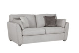 Light Grey Fabric 3 Seater Compact Sofa Bed Limed Oak Legs
