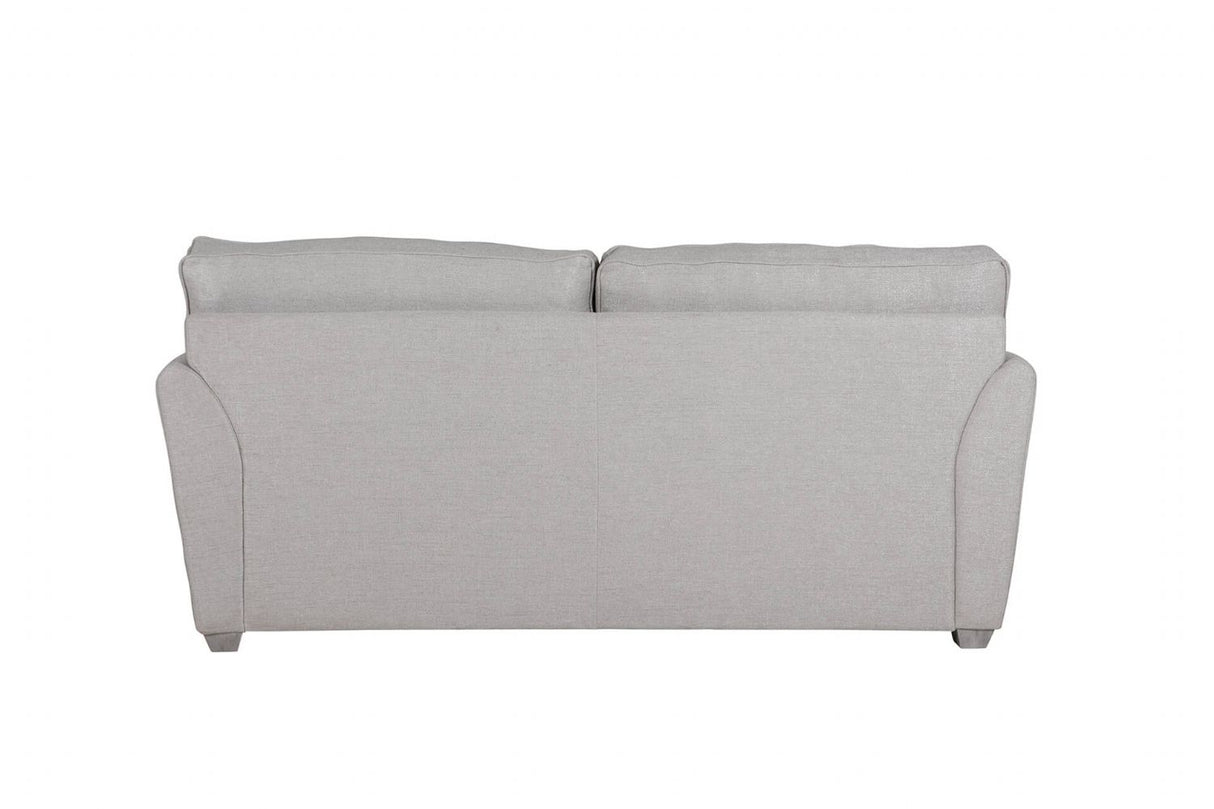 Light Grey Fabric 3 Seater Compact Sofa Bed Limed Oak Legs