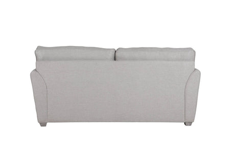 Light Grey Fabric 3 Seater Compact Sofa Bed Limed Oak Legs