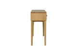 Oak Natural 2 Drawer Hallway Console Table Modern Design