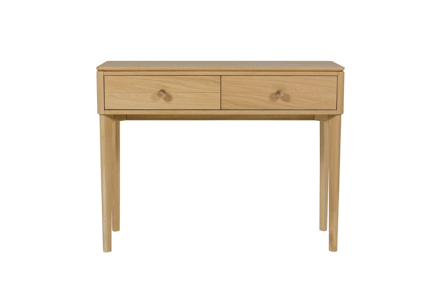 Oak Natural 2 Drawer Hallway Console Table Modern Design