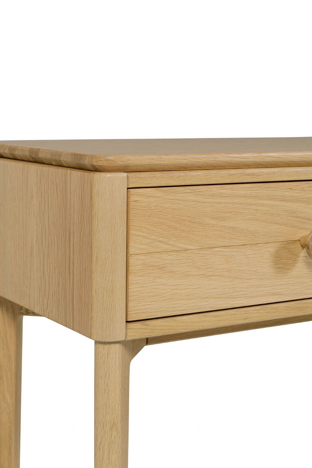 Oak Natural 2 Drawer Hallway Console Table Modern Design