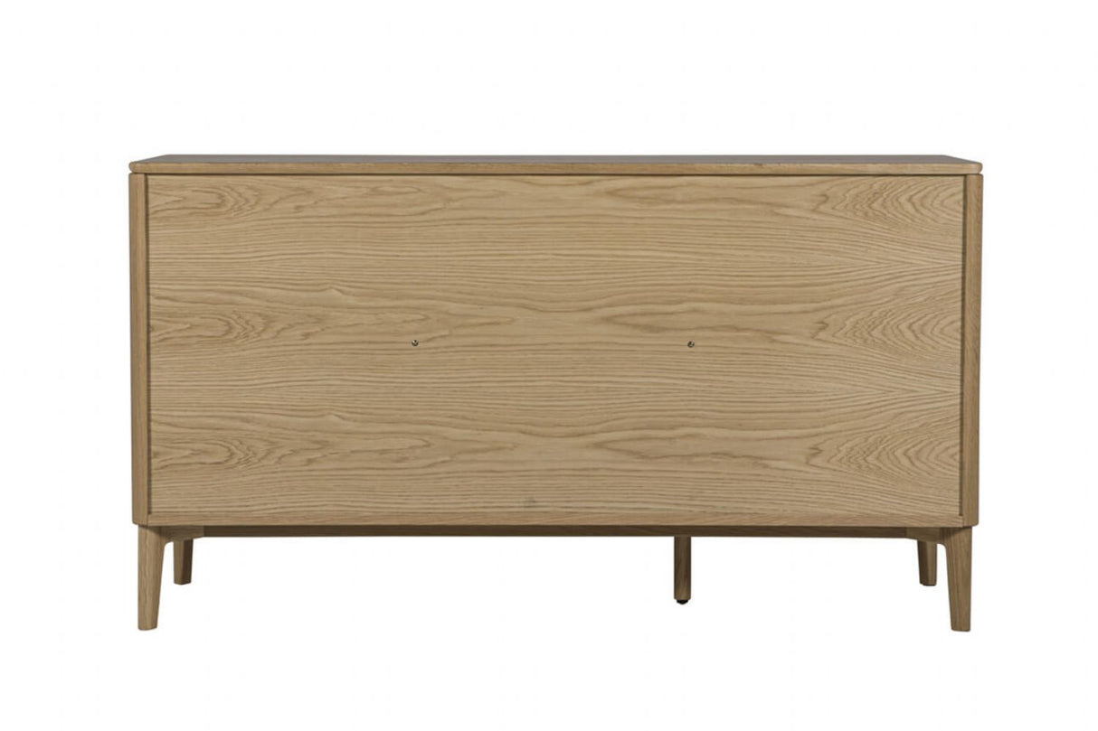 Modern Natural Oak Large 2 Door 3 Drawer Sideboard with Adjustable Shelf