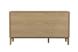 Modern Natural Oak Large 2 Door 3 Drawer Sideboard with Adjustable Shelf