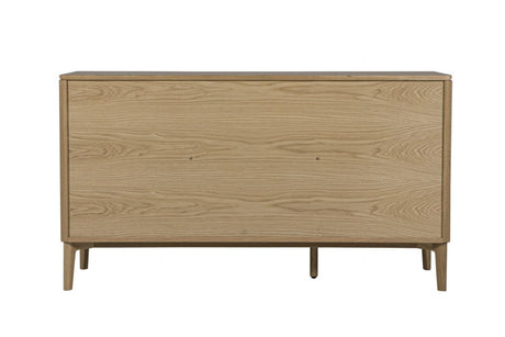 Natural Oak Large 2 Door 3 Drawer Sideboard with Shelf