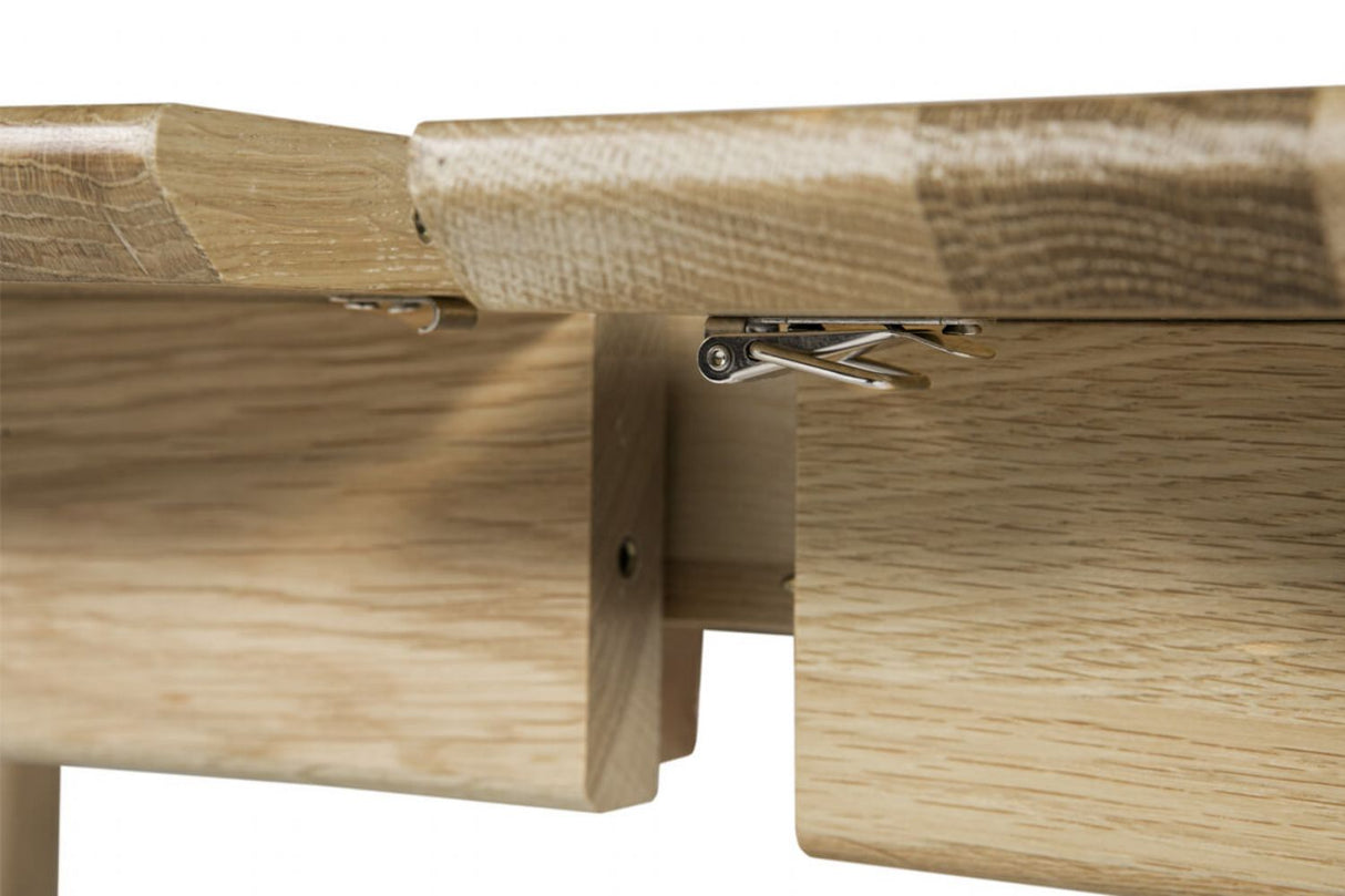 Scandi Natural Oak Extending Dining Table 125 to 165cm