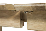 Scandi Natural Oak Extending Dining Table 125 to 165cm