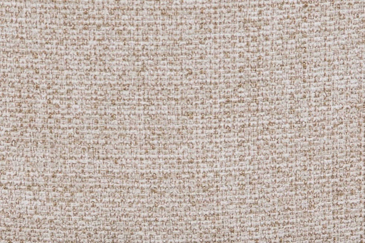 Cream Natural Fabric Dining Chair Black Wooden Legs