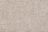 Cream Natural Fabric Dining Chair Black Wooden Legs