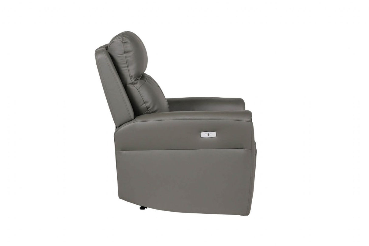 Grey Single Seater Electric Recliner Chair with USB