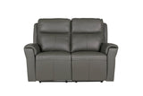 Ash Leather Electric Power Recliner 2 Seater Sofa