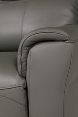 Ash Leather Electric Power Recliner 2 Seater Sofa