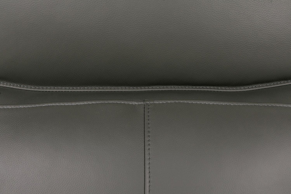 Ash Leather Electric Power Recliner 2 Seater Sofa