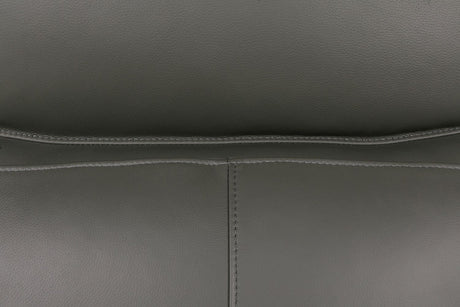 Ash Leather Electric Power Recliner 3 Seater Sofa