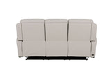 Stone Grey Leather Match 3 Seater Electric Reclining Sofa