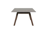 Latte Sintered Stone Top Coffee Table with Walnut Legs