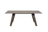 Latte Sintered Stone Top Coffee Table with Walnut Legs