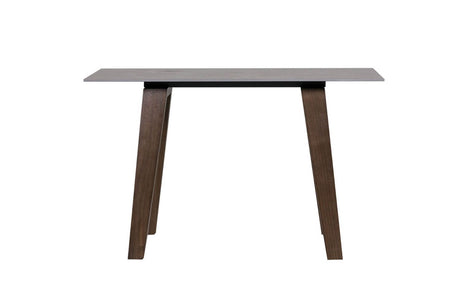 Latte Walnut Sintered Stone Top Console Table Walnut Legs