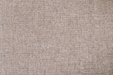 Latte Fabric Round Footstool with Walnut Base