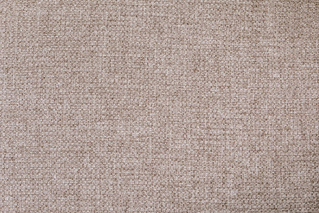 Latte Fabric Round Footstool with Walnut Base