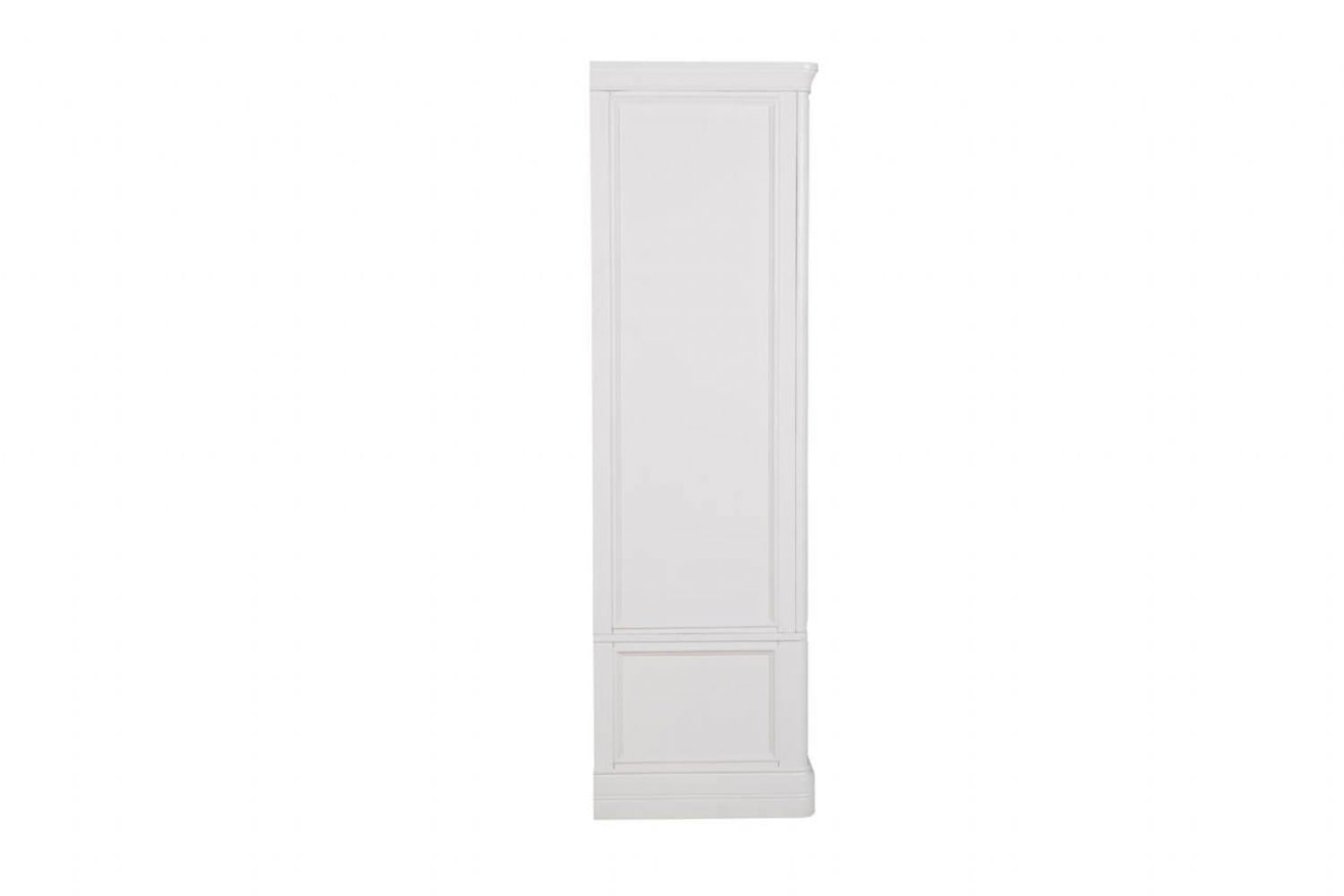 Tall Bone White 2 Door 1 Drawer Double Wardrobe