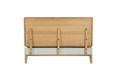Taupe Wood Oak Trimmed Super King Size Bed