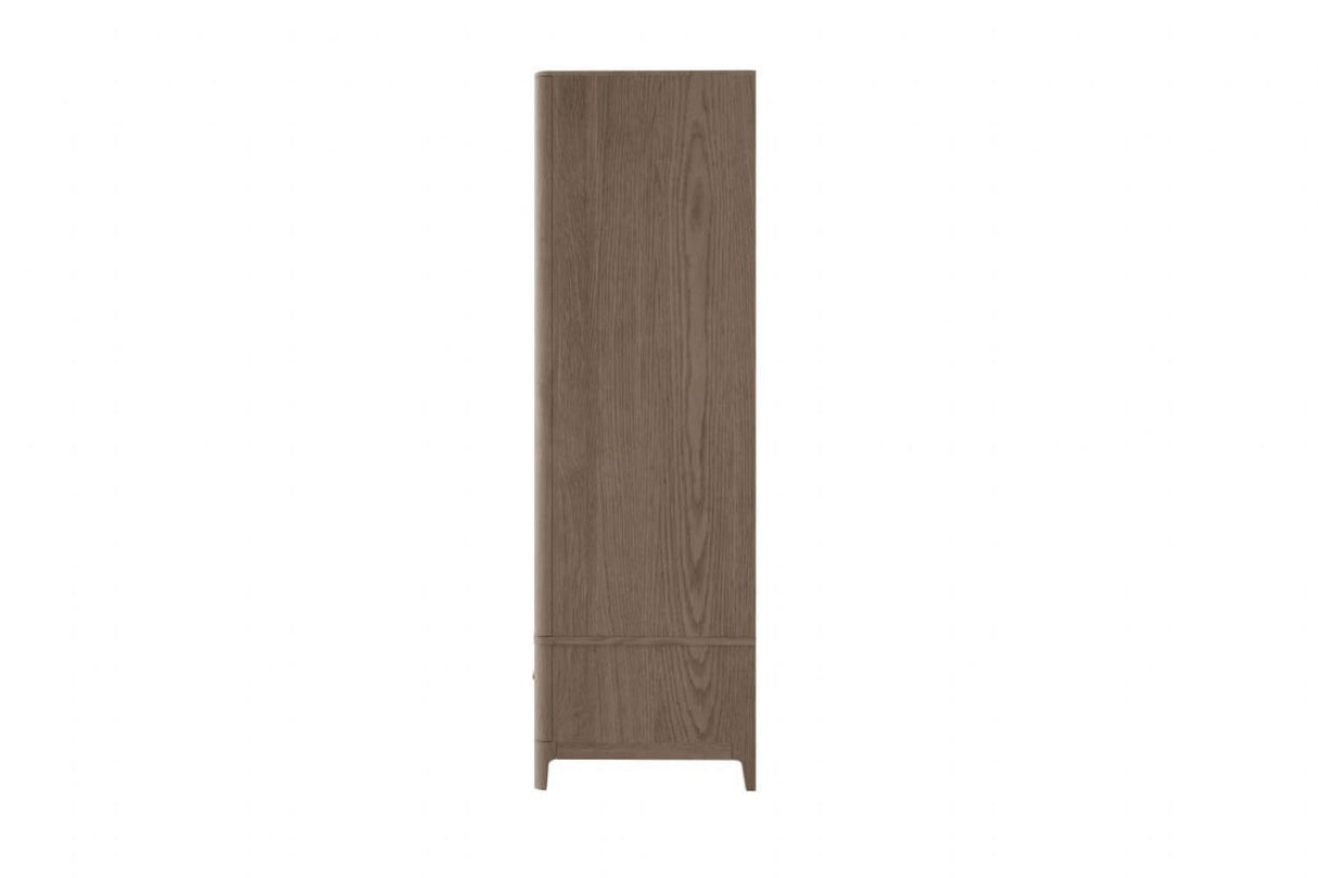 Cream Wooden Double 2 Door 2 Drawer Plain Wardrobe