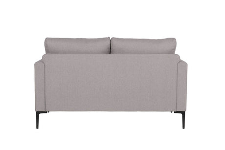 Greige Fabric Upholstered 2 Seater Sofa Metal Legs