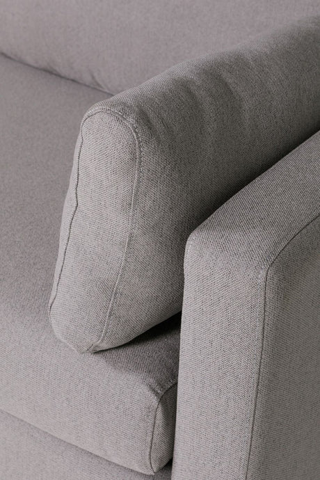 Grey Fabric 3 Seater Sofa with Bolster Cushions