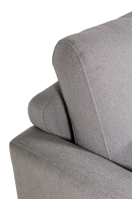 Greige Fabric Upholstered 2 Seater Sofa Metal Legs